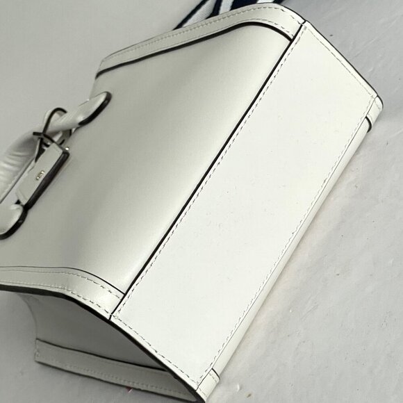 Kate Spade Manhattan Mini Tote Crossbody White Leather Shoulder Bag - Picture 13 of 14